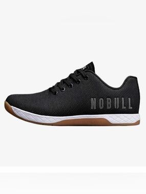 NOBULL Outwork Black Gum Trainer Sneakers in Super Fabric Black W 7 M 5.5